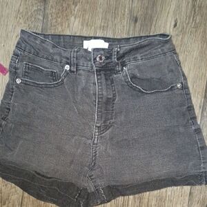 H&M Dark Gray High Waist Shorts